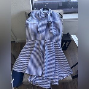 Blue and white striped Fabiana Pigna dress